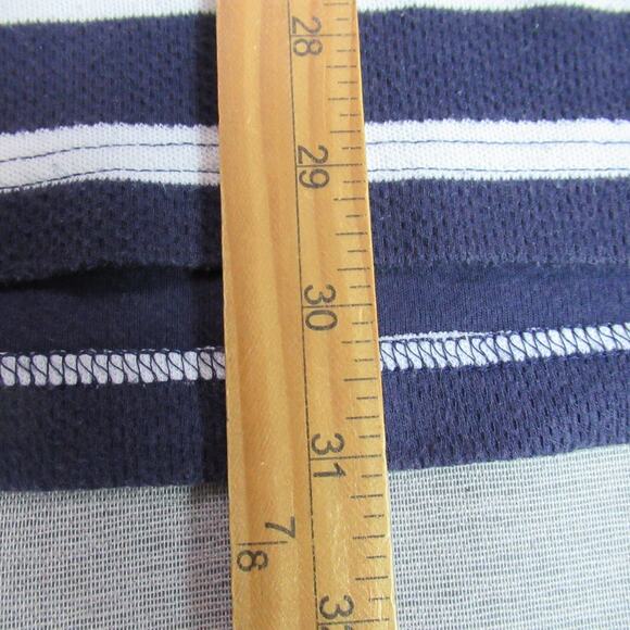 Vintage Rocawear Shirt Mens 2XL Cream Blue Striped Polo Golf Preppy Coastal 90s - Picture 10 of 12